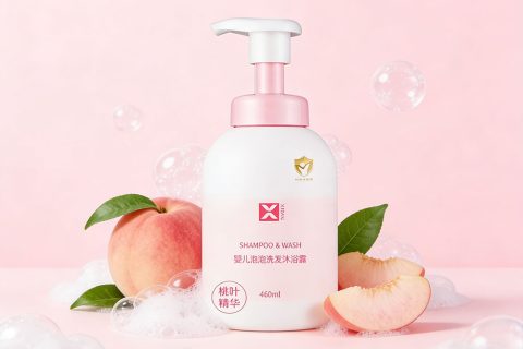 桃葉泡泡洗發沐浴露